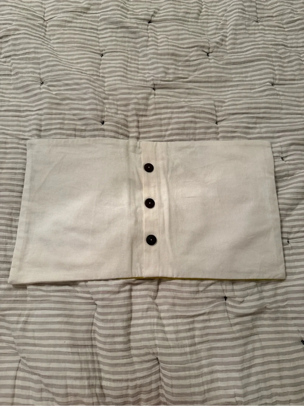 West Elm Crewel pillow cover 12 x 21” NWT Gold, Grey, Creme